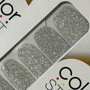 New Color Street “Fort Worth It” Silver Holographic Silver Sparkle Nail Strips